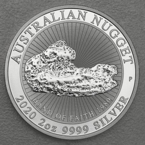 2oz Silbermünze Nugget "Hand of Faith"