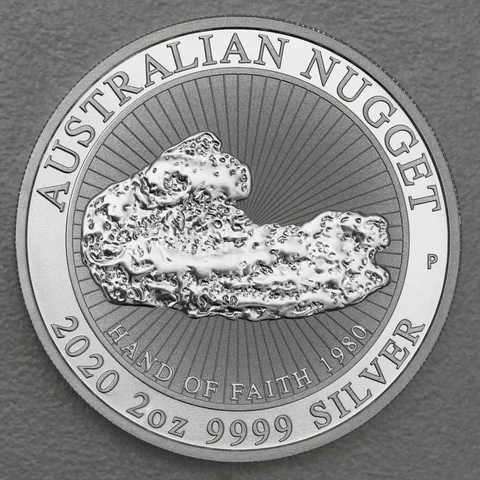2oz Silbermünze Nugget "Hand of Faith"