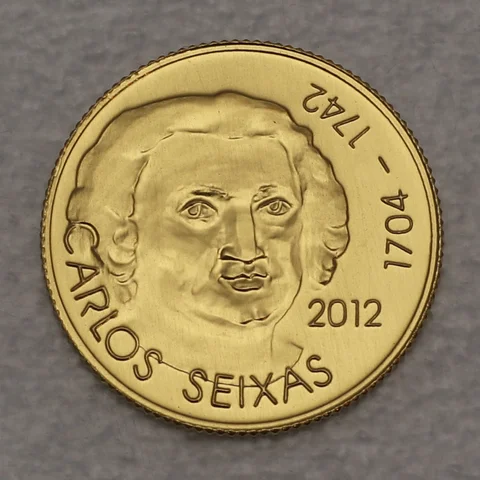 Goldmünze 0,25 Euro Portugal 2012 Carlos Seixas