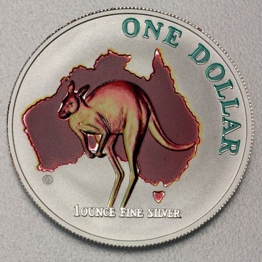 Colourierte Version Silber Känguru 2000