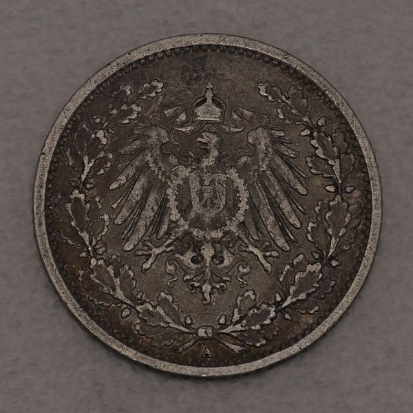 Silbermünze Deutsches Kaiserreich 1/2 Mark 1905