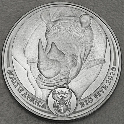 Silbermünze 1oz Big Five Serie I - 2020 Nashorn