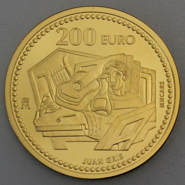 Goldmünze 200 Euro Spanien 2011 Juan Gris
