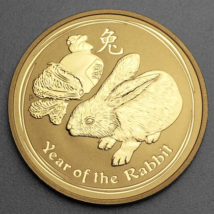 Lunar II, 1oz Goldmünze, Hase, 2011