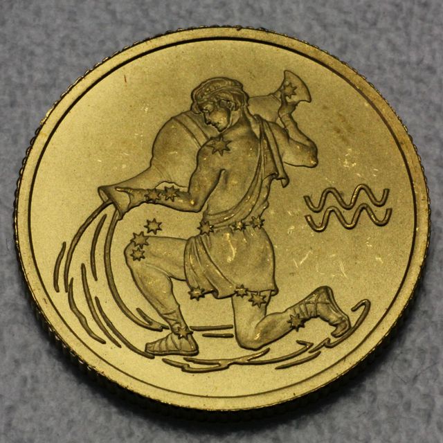 25 Rubel Goldmünze Russland 2003 Wassermann Sternzeichenmünze