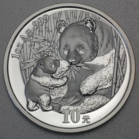 1oz Silbermünze Panda, 2005