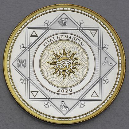 Silbermünze 1oz Tokelau Vivat Humanitas gilded