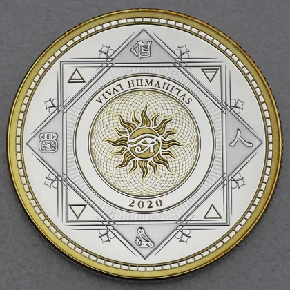 Silbermünze 1oz Tokelau Vivat Humanitas gilded