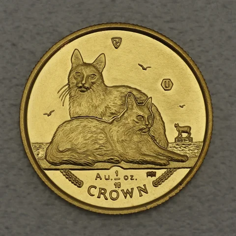 Goldmünze 1/10oz Isle of Man Cat Katzen 2011 - Turkish Angora Cat