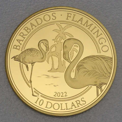 Goldmünze 1oz Barbados Flamingo 2022