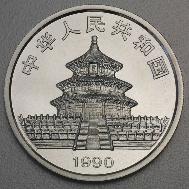 China Panda Silbermünze 1990