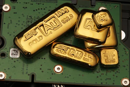 Goldbarren aus recyceltem 99,99% Feingold in diversen Formen und Größen