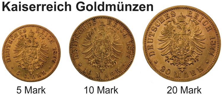 Kaiserreich Goldmünzen