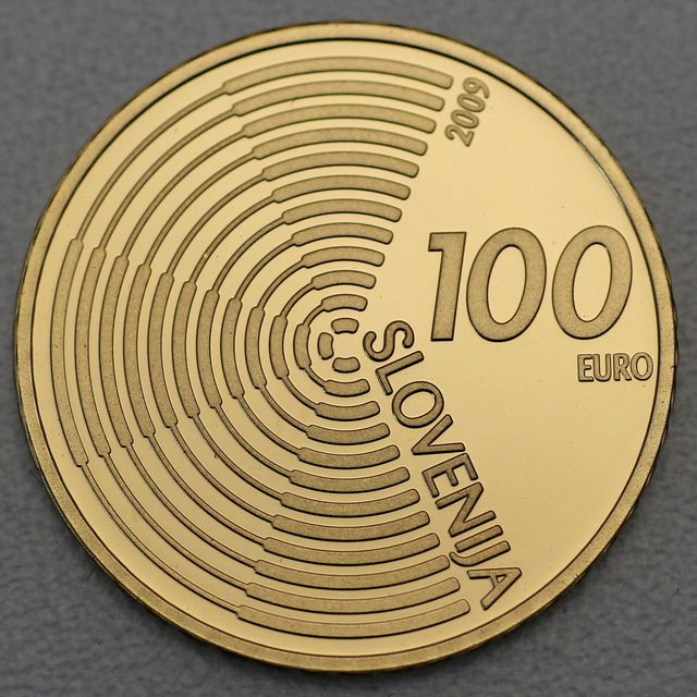 Goldmünze 100 Euro 2009 Edvard Rusjan