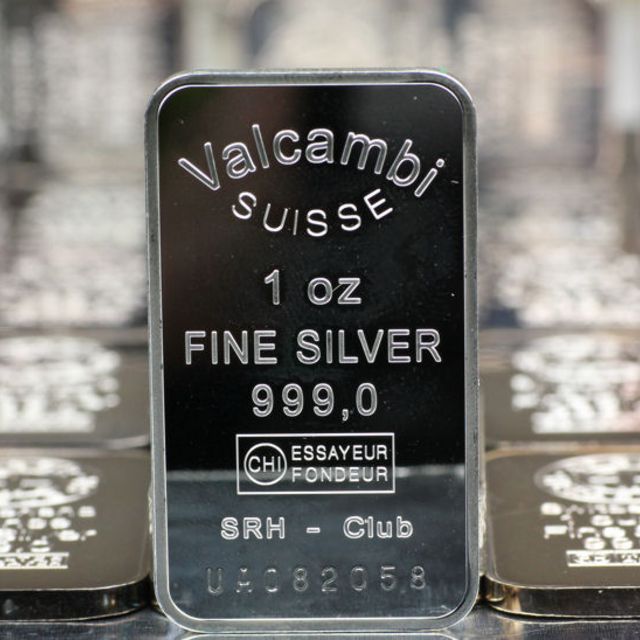 1oz Silberbarren geprägt Valcambi