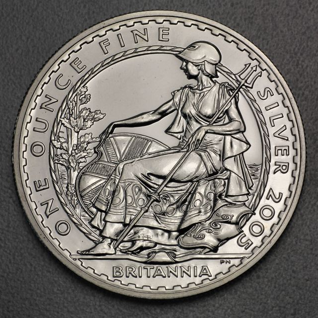 Motive der Silber Britannia Münzen 2005 und 2007