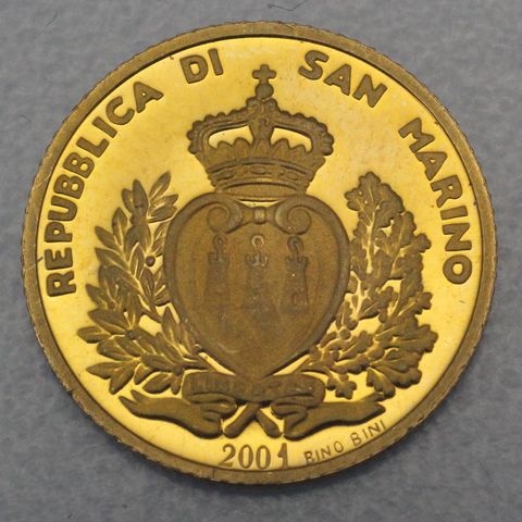 1/2 Scudo Goldmünze San Marino 2001 - Cavaliere