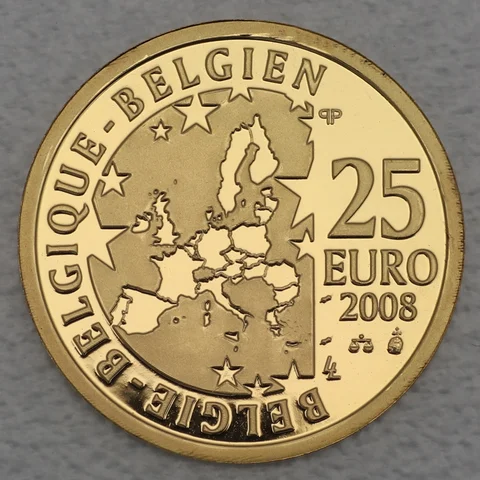 25 Euro Belgien Goldmünze 2008