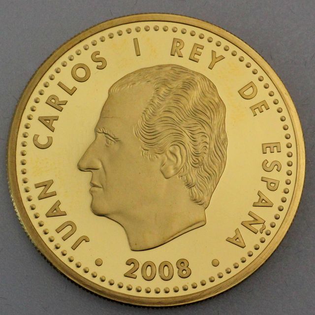 200 Euro Goldmünze Spanien 2008 - Fussball EM Österreich-Schweiz