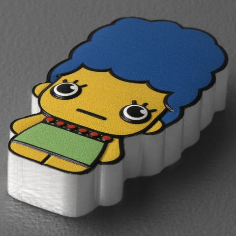 Silbermünze Minted Mini Coin 1oz The Simpsons 2022 - Marge Simpson coloriert in Polierter Platte