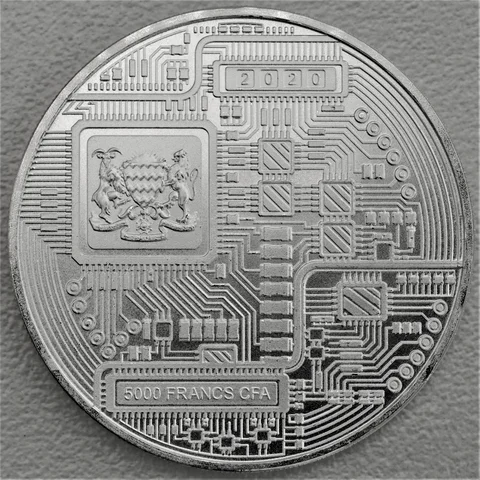 Silbermünze 1oz Tschad Crypto Serie - 2020 Rückseite