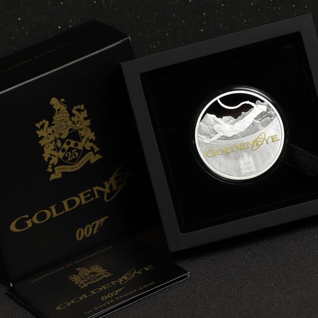 Silbermünze 1oz James Bond 2020 - Golden Eye in Designverpackung