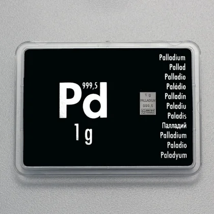 1g Palladiumbarren
