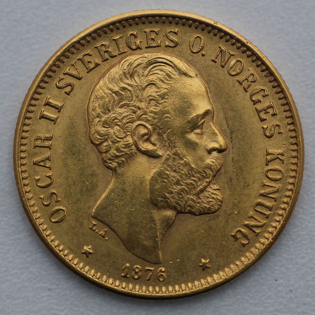 20 Kronor Goldmünze Schweden Oscar II