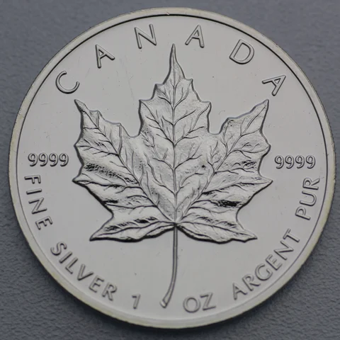 Maple Leaf Silbermünze aus Kanada