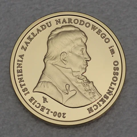 Goldmünze 100 Zloty Polen 2017 - 200. Jahrestag Ossolinski Institute
