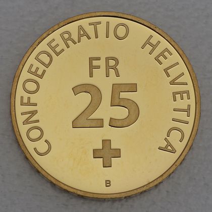 Schweizer 25 Franken Goldmünze 2024 Polierte Platte 