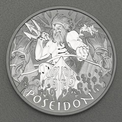 Silbermünze 1oz Tuvalu Gods of Olympus - 2021 Poseidon