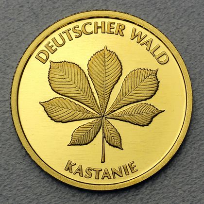 20 Euro Goldmünze "Kastanie" 2014 der Serie "Deutscher Wald"