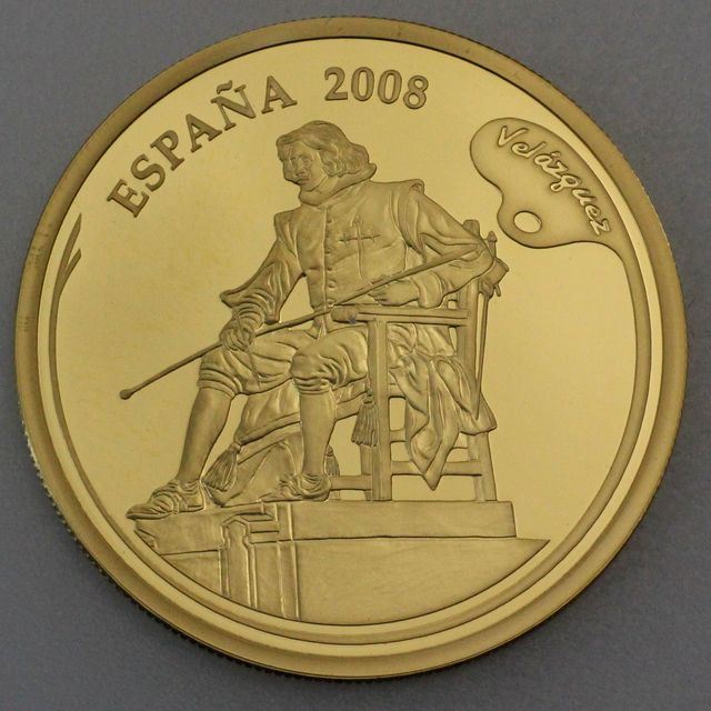 Goldmünze 200 Euro Spanien 2008 Spanische Maler - Velazquez