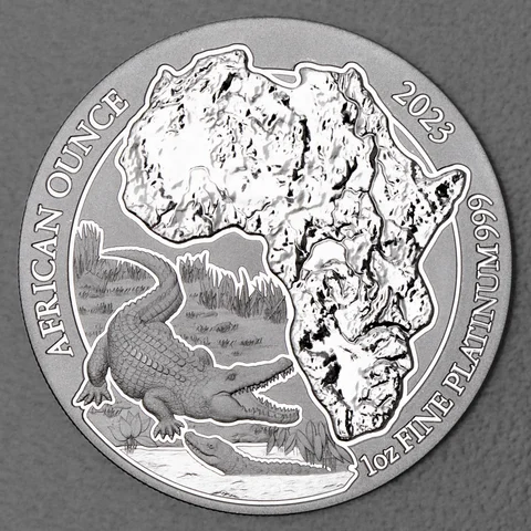 Platinmünze 1oz African Ounce 2023 - Krokodil