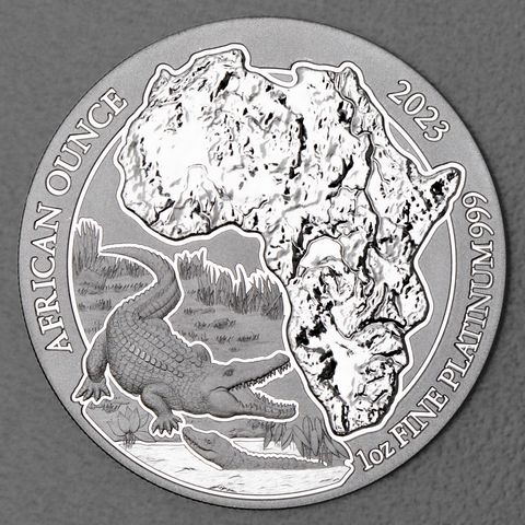 Platinmünze 1oz African Ounce 2023 - Krokodil
