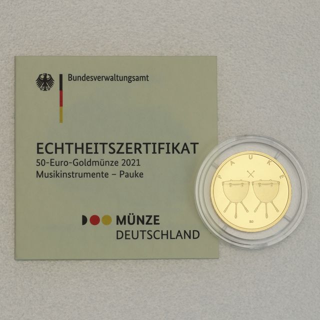 50 Euro Goldmünze BRD 2021 Pauke