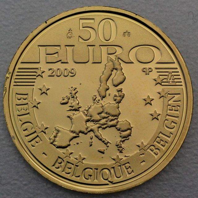 50 Euro Goldmünze Belgien 2009