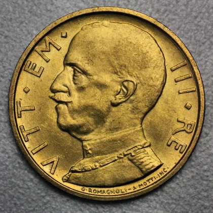 50 Lire Goldmünze Italien Vittorio Emanuele III