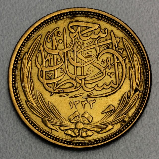 100 Piaster Goldmünze Ägypten 1916