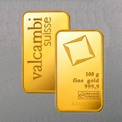 100g Valcambi Feingoldbarren
