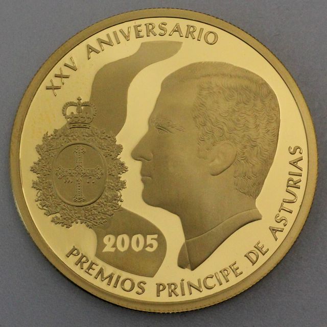 Goldmünze 200 Euro Spanien 2005 25. Jubiläum Prinz von Asturias