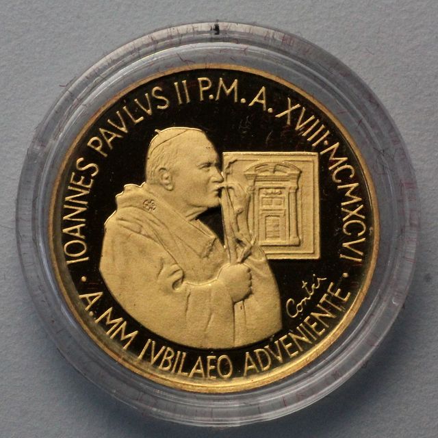 50.000 Lire Goldmünze 1996 Vatikan