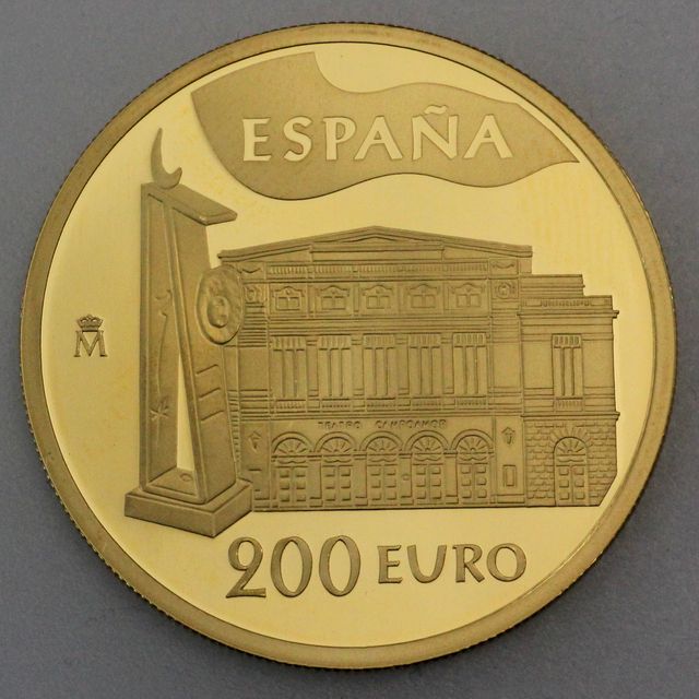 Goldmünze 200 Euro Spanien 2005 25. Jubiläum Prinz von Asturias