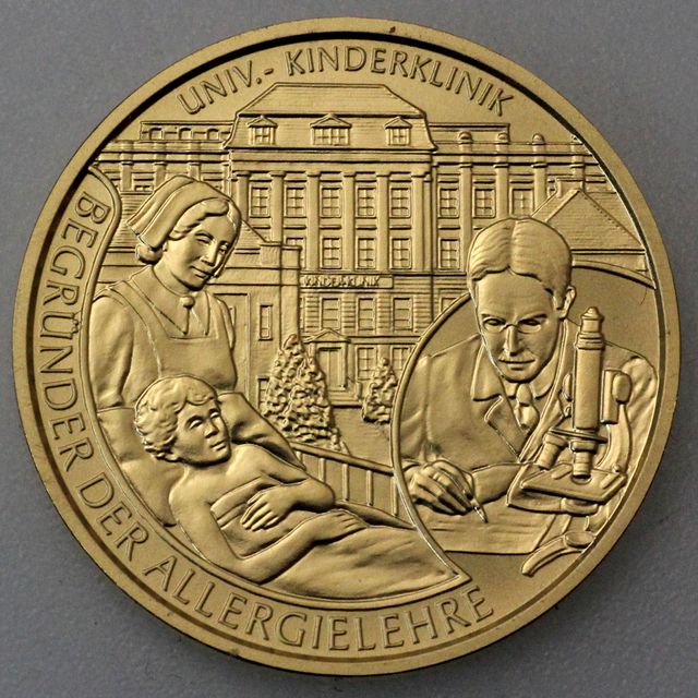 Goldmünze 50 Euro Österreich 2010 - Clemens von Pirquet - Große Mediziner