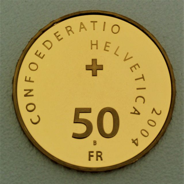 Goldmünze 50 Franken Schweiz 2004 - Matterhorn