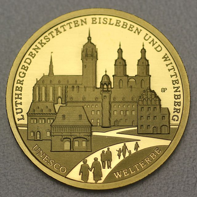 100 Euro Goldmünze BRD 2017 Eisleben und Wittenberg