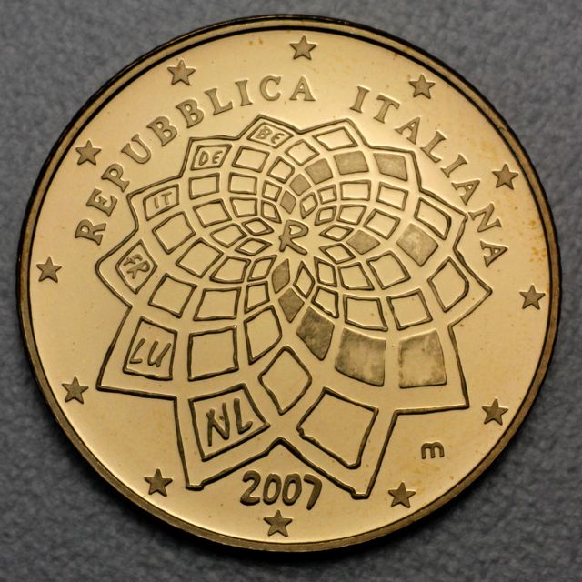 20 Euro Goldmünze Italien 2007 Jahrestag 50 der Verträge in Rom