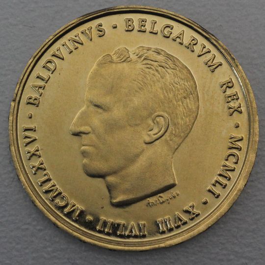 Goldmünze König Boudewijn Belgien