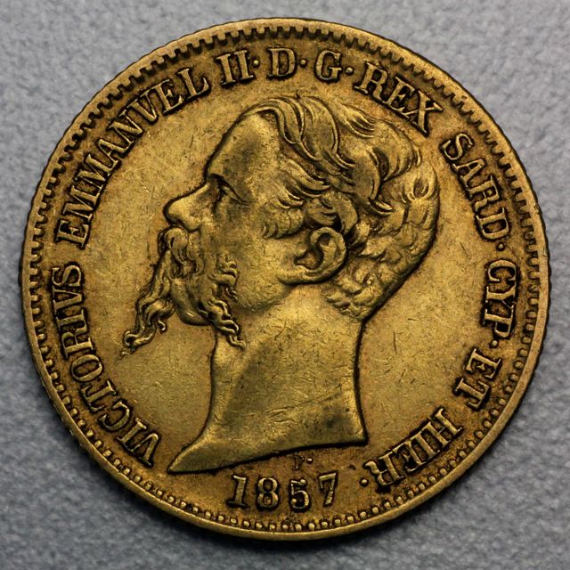 20 Lire Goldmünze Italien Victorius Emmanuel II